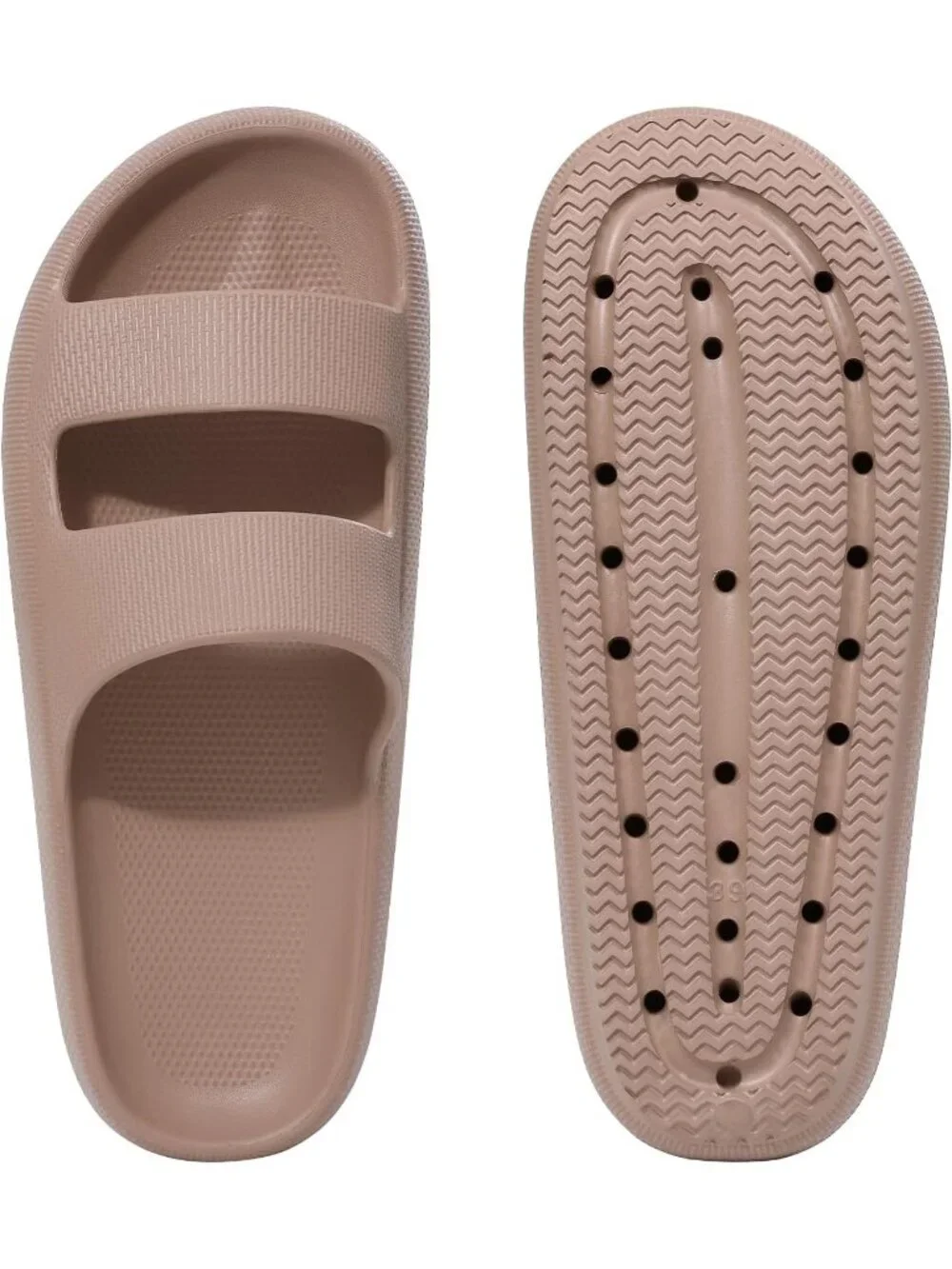 Women's Brown Summer Lightweight Orthopedic Slide Soft Recovery Slip on Sandals